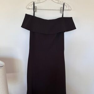 Aqua  Black Off-Shoulder Dress